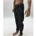 thumbnail image 4 of Pantalones vaqueros para hombre, ropa para muñecas de 12 pulgadas, escala 1/6 Negro, 4 of 9