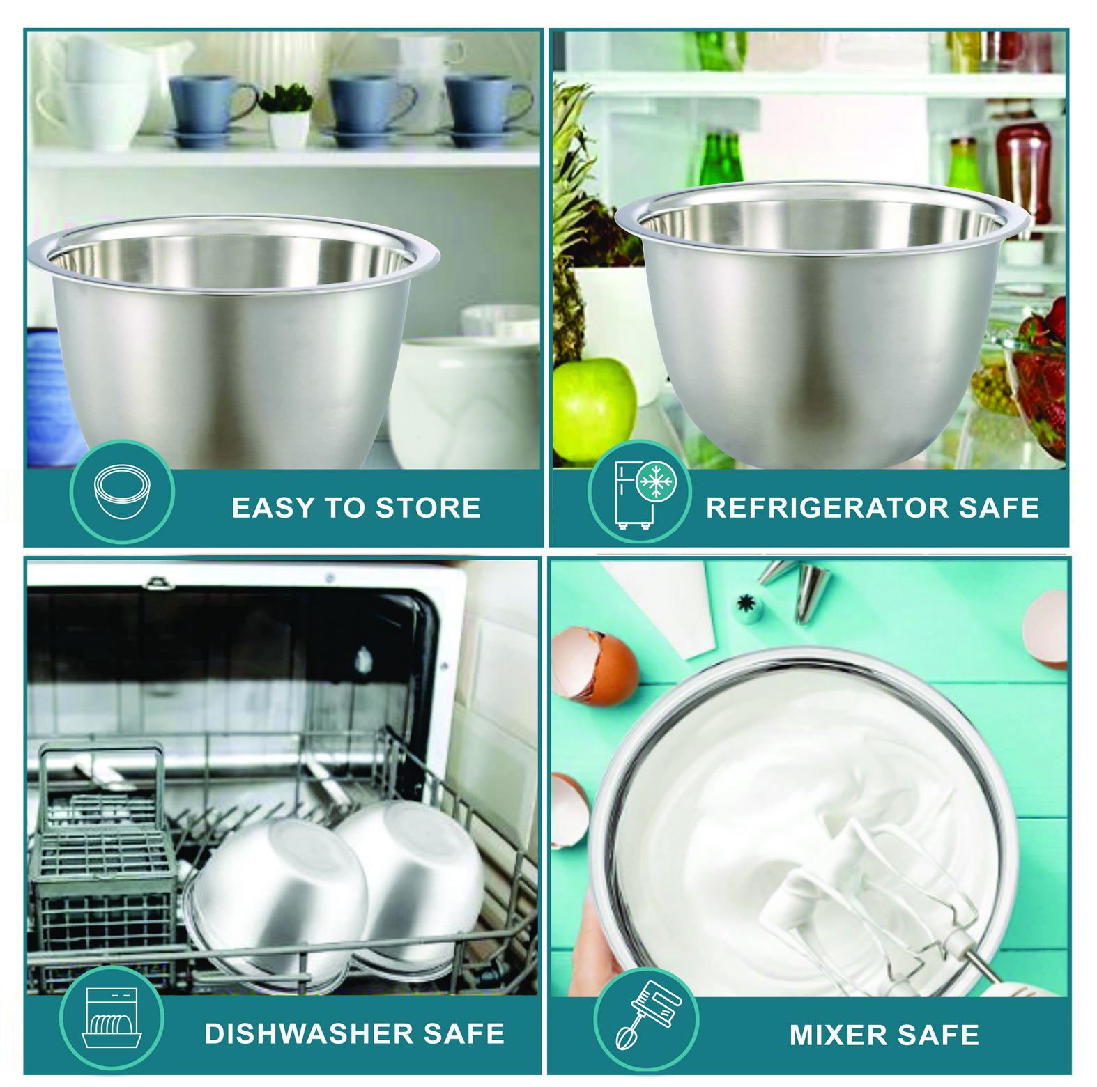 Mainstays 8-Quart Stainless Steel Mixing Bowl photo 8