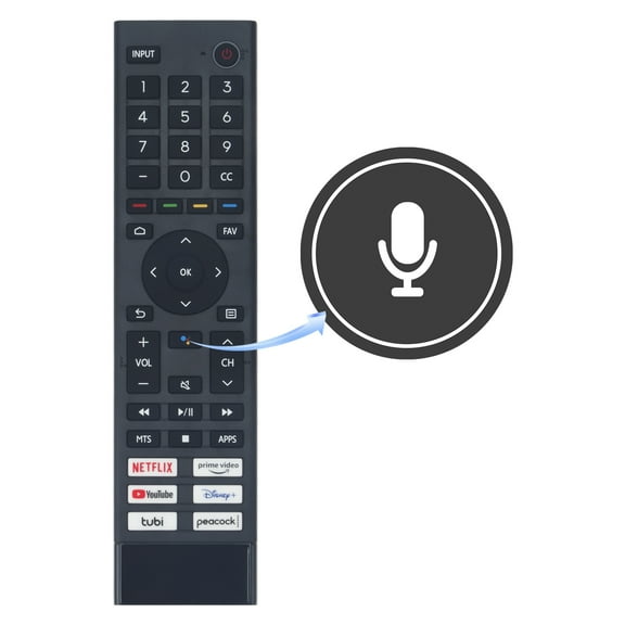 ERF3J80H Voice Replace Remote for Hisense UHD Android TV 55U6G 65U6G 75U6G 55A6G 43A6G 50A6G 60A6G 65A6G 70A6G 75A6G 50U6G