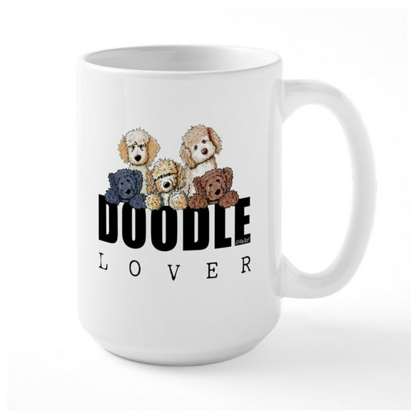 CafePress - Doodle Lover Large Mug - 15 oz Ceramic Large White Novelty Mug