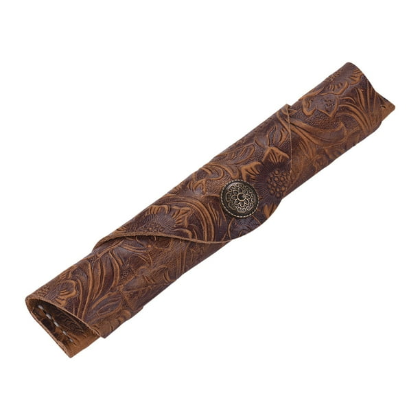 Leather Pen Case Fountain Handmade Sleeve Bag Pouch Protector for