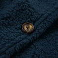 thumbnail image 4 of Women'S Coats Open Front Plus Size Plush Sweater Pockets Outerwear Buttons Cardigan Coat Dark Blue Comfortable Tops XXXXXL, 4 of 6
