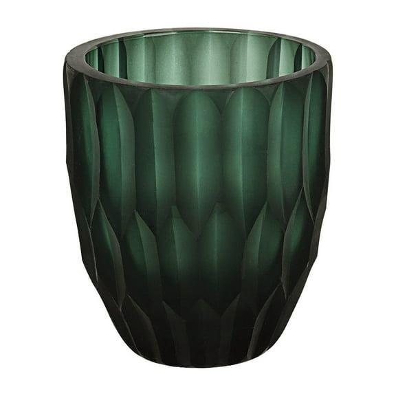 Aspen Creative 16011-1 Green Glass Votive Candle Holder 3-1/4" Diameter x 4" Height, 1 Pack