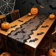 thumbnail image 6 of Nkmbld Halloween Table Runner, Black Lace Spider Web Table Cover for Halloween Fall Harvest Autumn Holidays Party Home Kitchen Dining Decorations, 6 of 8