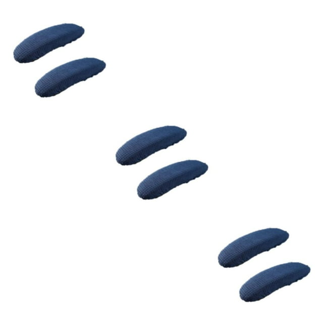 ZheElen Anti Skid Chair Armrest Cover Easy To Install Soft And Comfortable Polyester Elastic Office Chair Armrest Cover dark blue 3Set