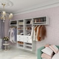 thumbnail image 2 of ModMakers Wood Closet System With Drawers, Closet Organizer and Storage System with Shelves & Hanging Rods, White, 2 of 8