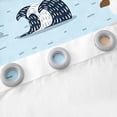 thumbnail image 4 of Whale Curtains, Kawaii Whale Seagull Blackout Curtains, Cartoon Marine Life Window Curtains & Drapes, Abstract Sea Wave Coastal Darkening Curtains Bedroom Decor 42"X84", 4 of 5