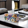 thumbnail image 2 of ZUXONGSY Boho Mandala Tissue Box Covers Flower PU Leather Tissue Cube Box Cover with Buckle Stylish Tissue Box Cover Lightweight Leather Tissue Cover Bedroom Office Desk Accessories, 2 of 7
