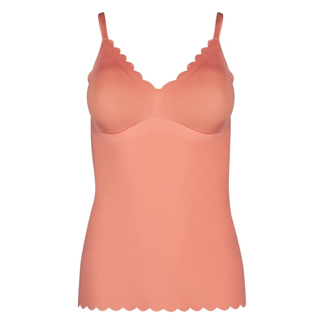 SKINY Top de tirantes para mujer – Sensation, top, escote en V, relleno, microfibra Rosa (Crabapple) 2XL (2X-Large)