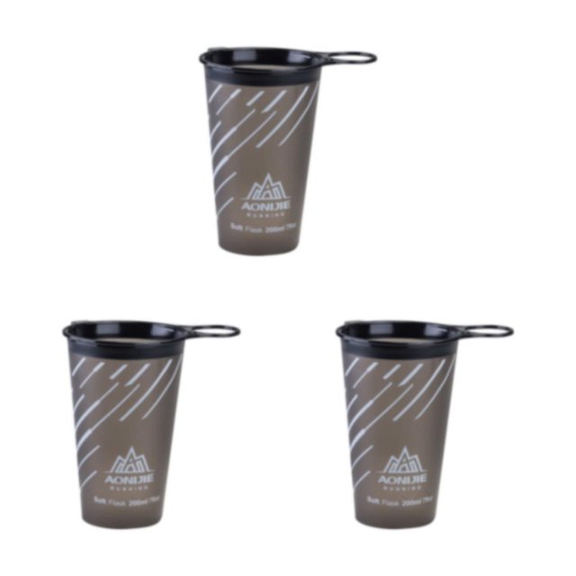 Thinsony Lightweight And Portable Water Bottles For Running Easy To Clean Convenient Grey 200ml 3Set