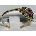 thumbnail image 3 of LBG 14k Yellow Gold Real Genuine Amethyst Womens Promise Ring - Size 9, 3 of 4