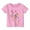 Pink, variant on Kiijoy Little Girl's Tshirt Butterfly Print Short Sleeved T-Shirt Summer Casual Tee Shirt