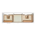 thumbnail image 5 of Ariel Monroe 67 Inch Double Oval Sink Bathroom Vanity With Italian Carrara Marble Countertop 1.5 inch Edge In White, 5 of 7