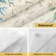 thumbnail image 4 of No Hook Shower Curtains with Snap-in Liner Set, Beige Beach Coastal Waterproof Hotel Style Bathroom Shower Curtain, Summer Nautical Coral Shell Botanical Breathable Mesh Top Bath Curtains 48''x72'', 4 of 9