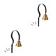 thumbnail image 1 of Juguete para perros Methold Campana de entrenamiento Timbres de Metal Montado En la pared Colgante Anti-agarre Alertas de puerta Campanas Negro 2Conjunto, 1 of 1