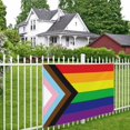 thumbnail image 4 of Rainbow Lgbtq Pride Flag Sign Banner, Hanging Banners Backdrop Festive Party Decor for Indoor Outdoor, 47 x 71 Inches, 4 of 7