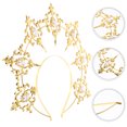 thumbnail image 2 of EeaseMX 1 diadema decorativa estilo retro para niña, tocado de moda dorado, 2 of 8
