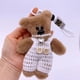 thumbnail image 4 of Oso pequeño de peluche de 15cm, llaveros DIY, monos tejidos hechos a mano, llavero de oso, colgante de animales, accesorios para bolso para niños y mujeres, 4 of 5