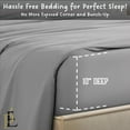 thumbnail image 3 of Short Queen Size Fitted Sheet Only - 1000-Thread Count 100% Pure Egyptian Cotton, 10 inches Deep Pockets Fitted Sheet, Soft, Smooth, Cooling, Sateen Weave - Light Grey Color, 3 of 7