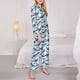 thumbnail image 3 of Balery Cute Shark Conjunto de Pijama con Estampado para Mujer, Conjunto de Dos Piezas con Manga Larga, Ropa de Dormir Suave con Bolsillos, Pijamas Cómodos-Large, 3 of 7