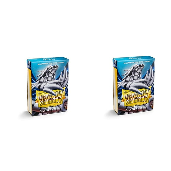 2 Packs Dragon Shield Matte Mini Japanese Silver 60 ct Card Sleeves Value Bundle!