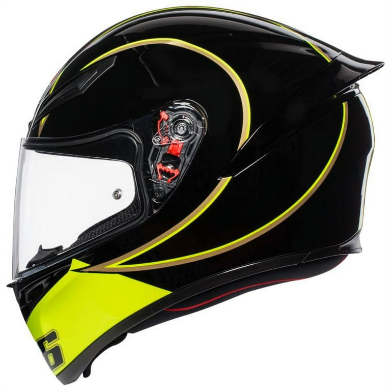 AGV ヘルメット K1 Gothic 46 サイズXL AGV Full Face K-1 Gothic 46 Helmet - Black/White/Yellow - XL