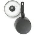 thumbnail image 3 of 1.7 Quart Non Stick Saucepan with Glass Lid in Grey, 3 of 3