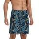 thumbnail image 2 of Fotbe Blue Leaves A Pantalones Cortos de Pijama para Hombre, Ropa de Dormir, Pantalones de Pijama Cortos para Hombre-3X-Large, 2 of 6