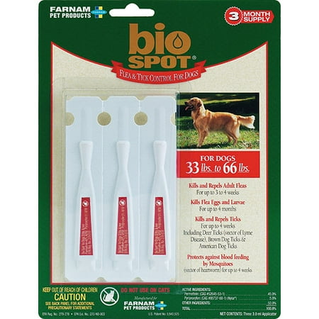 Bio-Spot Flea & Tick Control for Large Dogs - 3 Month Supply