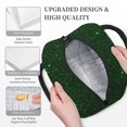 thumbnail image 3 of Rateoe Emerald Green Sparkling Pattern Lunch Bag Women, Lunch Box, Lunch Bag, Small Leakproof Lunch Tote Large Capacity Reusable Insulated Cooler Lunch Container, 3 of 6