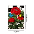 thumbnail image 4 of Amhnf Red Geraniums And Butterflies Garden Flag For Home Outdoor Garden Yard Decor 12x18 inch, 4 of 5