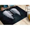 thumbnail image 2 of Kitchen Rug, Banksy Rugs, Street Rugs, Cool Rug, Corridor Rugs, Gift Rugs, Banksy Wing Rug, Banksy White Wings Rug, Classic Rugs, Black Rug, 1.7'x2.3' - 50x70 cm, 2 of 8