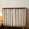 thumbnail image 4 of No Drill Cabinet Curtain, Decorative Covering for Shelving Units Cupboards Wardrobes, Soft Semi Sheer Curtain, for Kitchen Entryway Living Room, 4 of 5