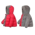 thumbnail image 3 of Chaqueta de lana de cordero para niños, abrigo de algodón con capucha para niños y niñas, abrigo cálido de invierno para bebé, 3 of 5
