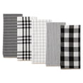 thumbnail image 3 of Contemporary Home Living Farmhouse-Style Woven Kitchen Dishtowels - 28" - Black and White - Set of 5, 3 of 6