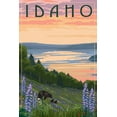 thumbnail image 1 of Idaho, Lake and Bear Family (36x54 Giclee Gallery Art Print, Vivid Textured Wall Decor), 1 of 3