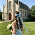 thumbnail image 6 of Sheer Organza Hair Bow Clips with 23.62 Inch Long Wavy Ribbon Tassels for Women Girls, Hair Accessories,Colour as Pictured, 6 of 8