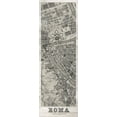 thumbnail image 2 of Gango Home Decor Vintage Roma Map & Plan de Paris Panel on Wood by Wild Apple Portfolio (Ready to Hang); Two 8x20in Hand-Stretched Canvases, 2 of 5