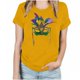thumbnail image 1 of Fiudx Ofertas de La Semana Camiseta de Manga Corta con Cuello Redondo y Estampado de Carnaval para Mujer, Moda y Ocio, 1 of 3
