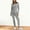 Gray, variant on Women's Thermal Underwear Set Winter Warm Plus Size Fleece Thick Pullover Tops Long Bottom Pants Pajamas Set New Travel Outfits for Women Going out Black XXL