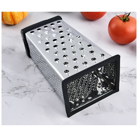 

Cheese Grater with Slip Resistant Handle XL Size 4-Sided Stainless Steel Box Grater 100% BPA-Free Box Graters Stainless Steel Graters for Kitchen Handheld Dishwasher Safe Zester