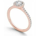 thumbnail image 2 of 1 Carat T.W. Diamond Single Halo 14kt Rose Gold Engagement Ring, 2 of 5