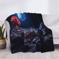 thumbnail image 3 of Yiaed Artistic Moon Rose Print Blanket Throw Blanket Soft Cozy Flannel Blanket for Home Bed Sofa Couch Chair-40"x30", 3 of 6