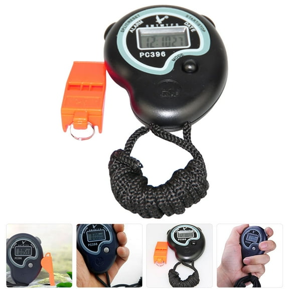 AURARMLET 1 Set Assorted Color Digital Stopwatch And Whistle For Athletes And 3 14X2 36X0 86In