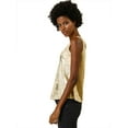 thumbnail image 4 of DARING DIVA Women's Metallic Sleeveless Tank Top XL Gold, 4 of 7
