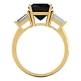 thumbnail image 4 of Three-Stone Engagement Ring for Women - 3ct Natural Onyx in 14K Yellow Gold Promise Ring, 4 of 6