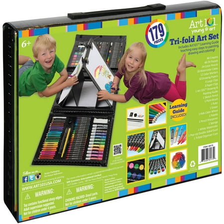 artist junior 101 piece easel walmart sided double trifold deal children