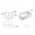 thumbnail image 7 of White 30 inch Farmhouse Apron Kitchen Sink Single Deep Bowl White Ceramic Porcelain Sink Undermount, 7 of 7