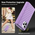 thumbnail image 6 of Magnetic Flip Case for iPhone 16 Pro Max,Crossbody Strap RFID Blocking Leather Purse Case with Card Holder, Zipper Bills Slot Handbag Wrist Lanyard Cover for iPhone 16 Pro Max,Purple, 6 of 6