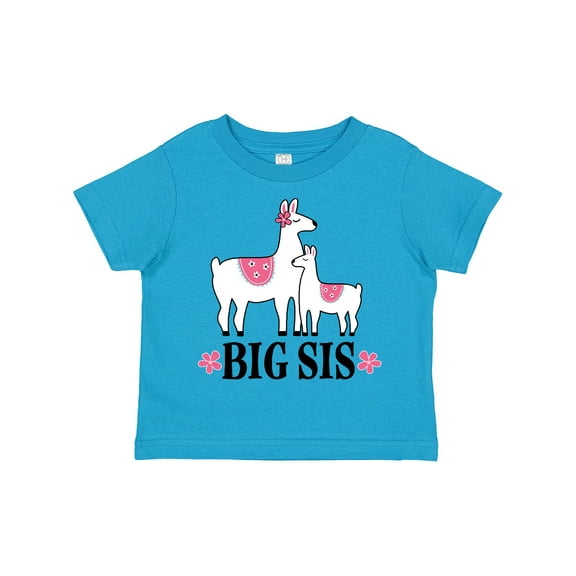 Inktastic Big Sis Girls Llama Sister Girls Toddler T-Shirt